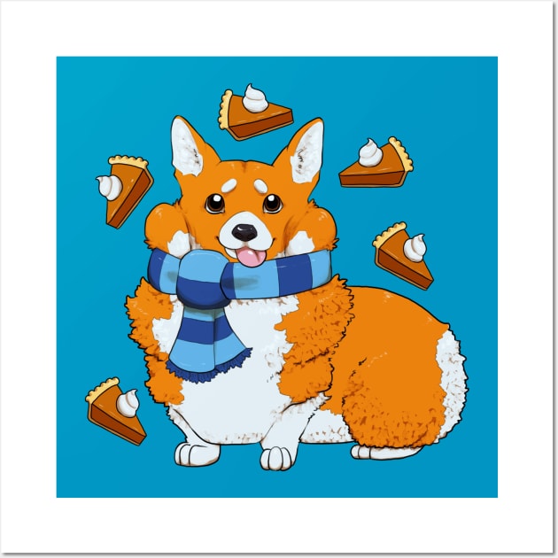 Corgi Pie Wall Art by mcbenik